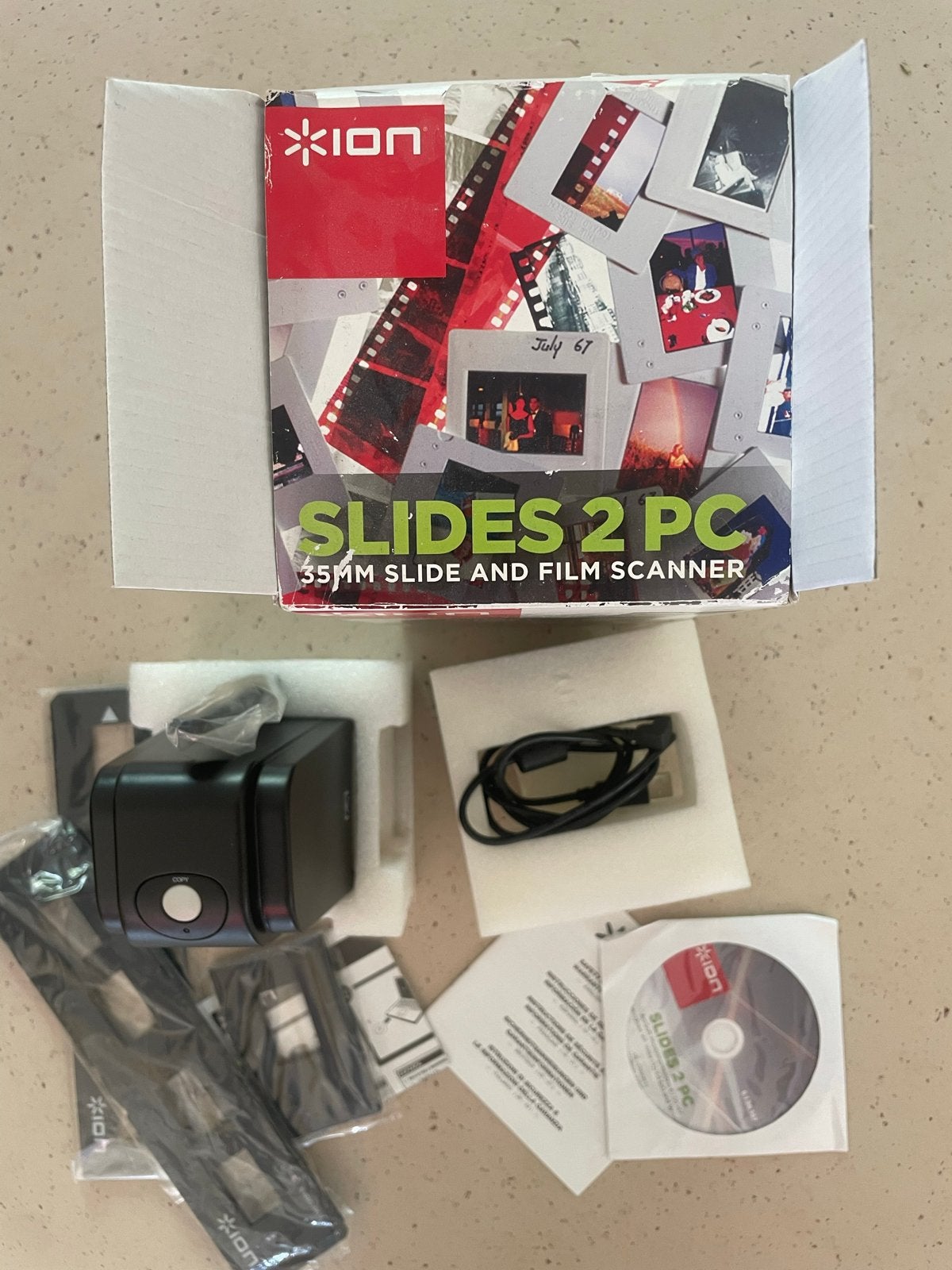 ION Slides 2 PC 35mm Filmscanner - Digitaliseer je dia's, Ophalen, Zo goed als nieuw, Diascanner, Windows