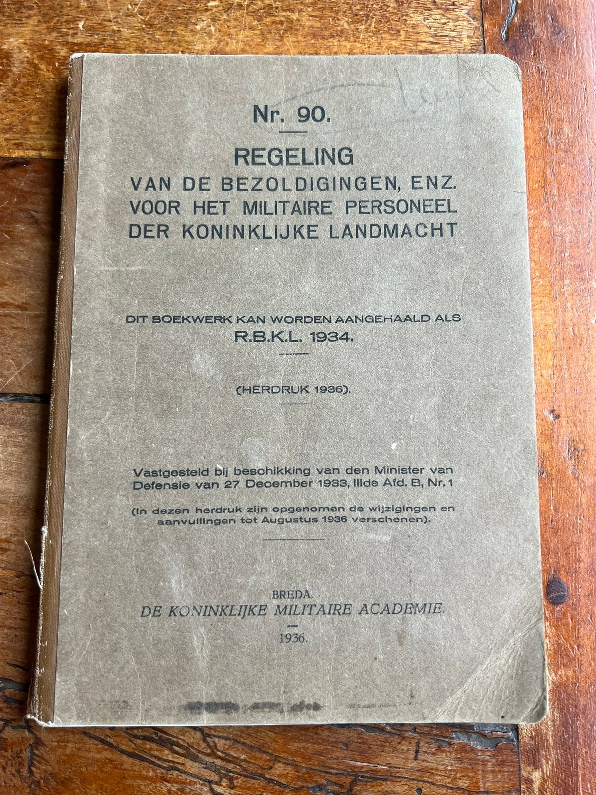 Nederlands voorschrift mobilisatie salaris betaling officier, Verzamelen, Verzenden, Nederland, Embleem of Badge