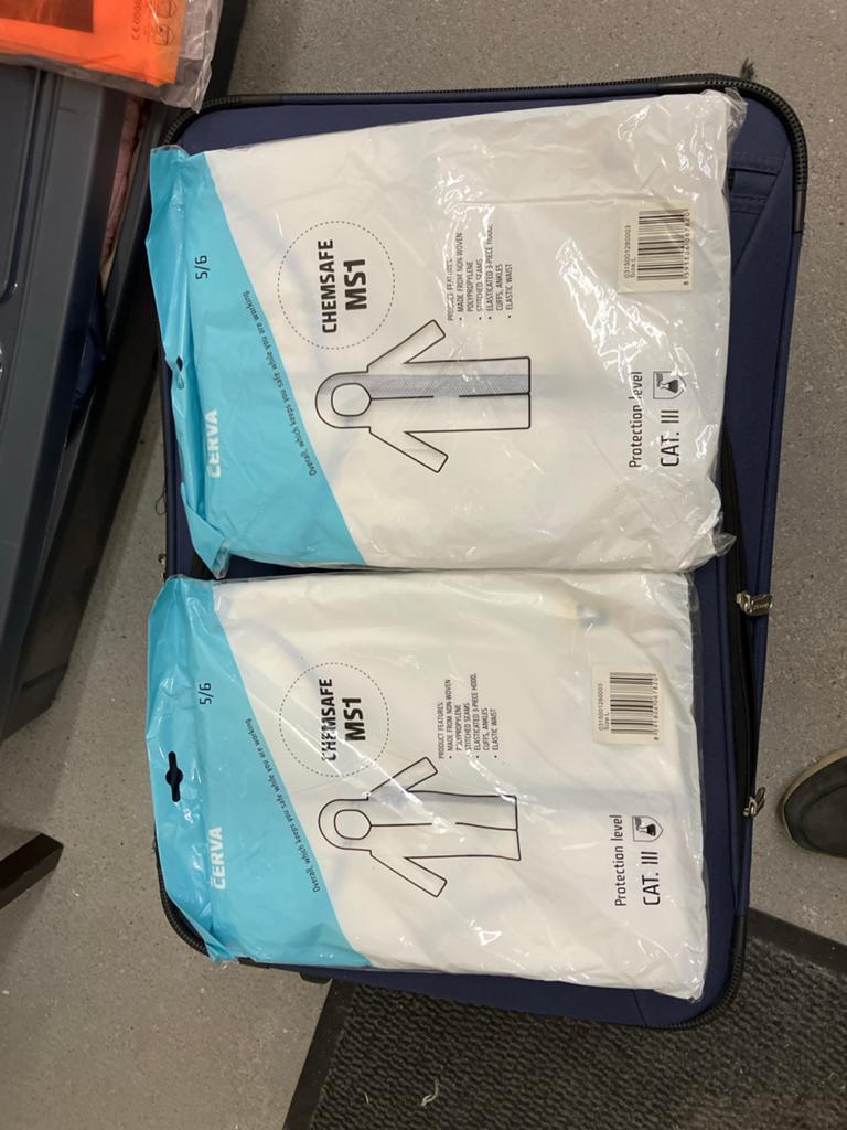 CHEMSAFE MS1 Wegwerp Overall - Maat S/M, Ophalen, Nieuw