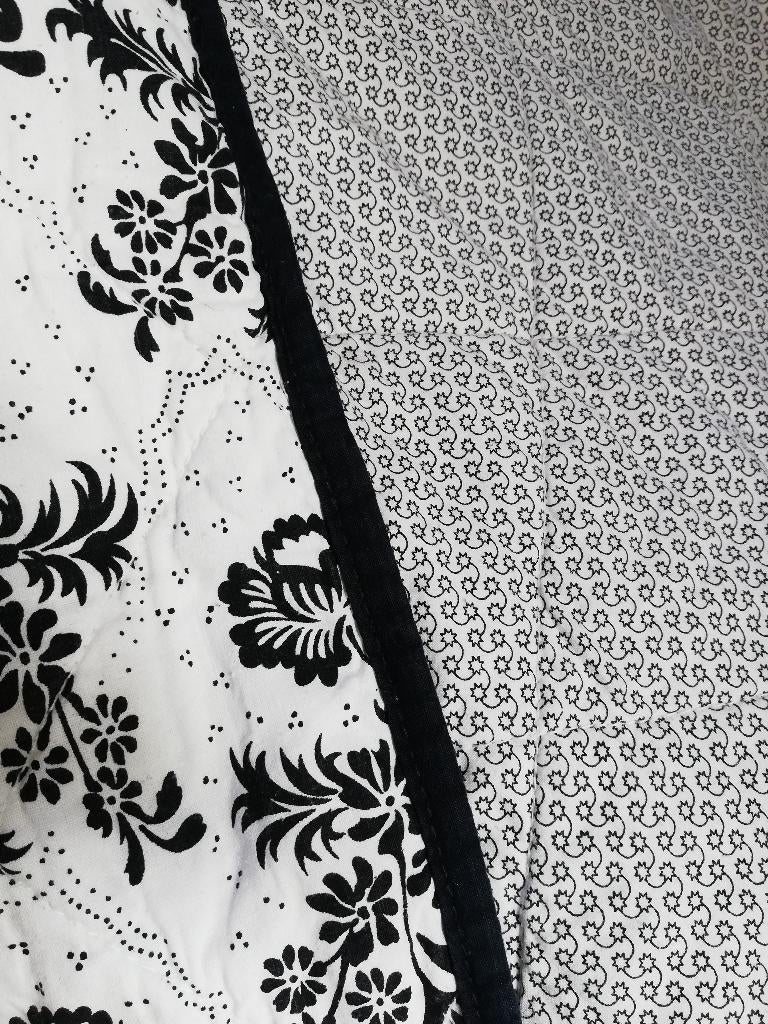 Lits jumeaux Grote witte sprei donkerblauw decor, zomerdeken, Overige kleuren, Overige typen, Tweepersoons, Ophalen of Verzenden