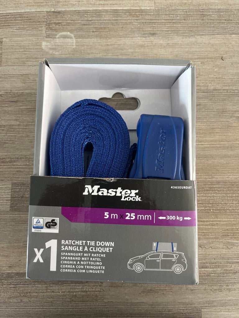 Master Lock Spanband met Ratel - 5m x 25mm - 300kg, Ophalen of Verzenden, Nieuw