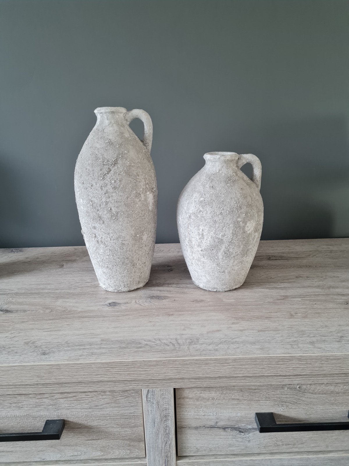 Decoratie kruik, Ophalen, Zo goed als nieuw, Grijs, Steen/keramiek