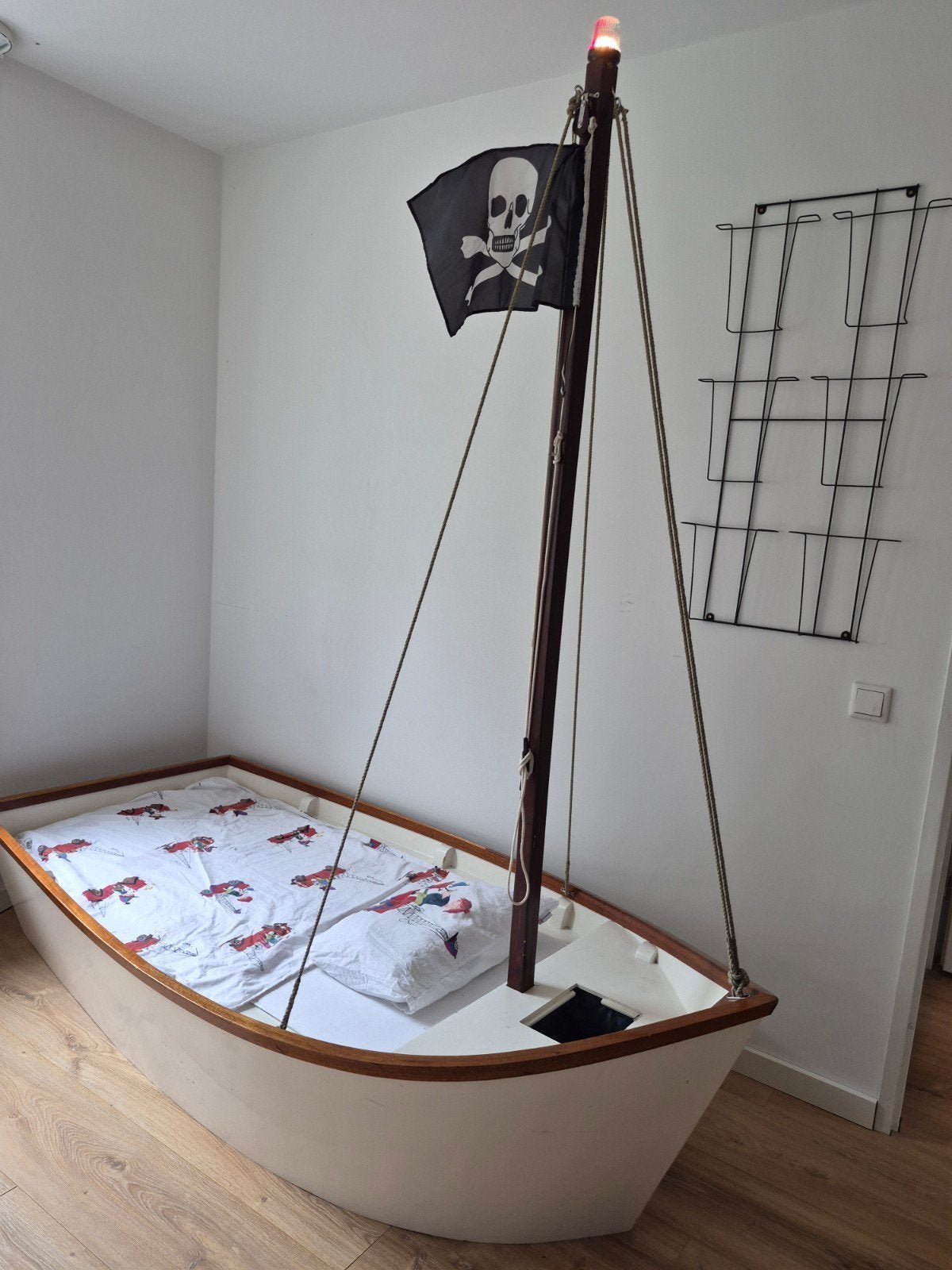 Uniek kinderbed 70x160 met dekbed en bedtextiel, Gebruikt, 70 tot 85 cm, 160 tot 180 cm, Ophalen