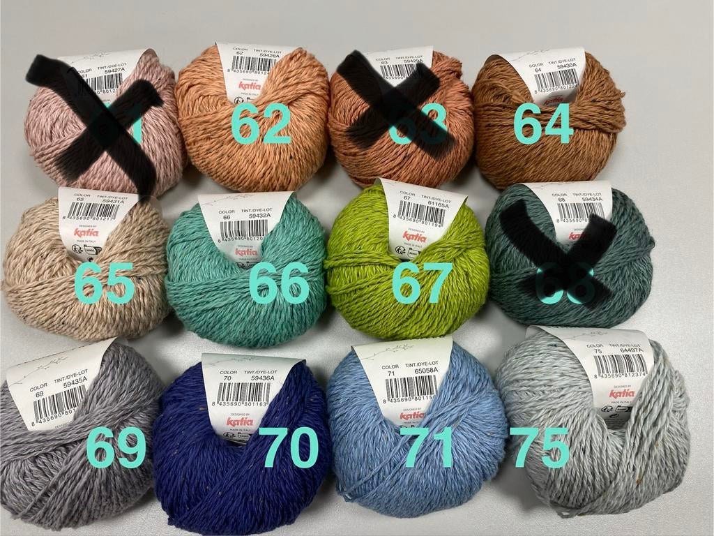 Opruiming Katia Summer Tweed in 8 kleuren, Breien of Haken, Spanje, Nieuw, Ophalen of Verzenden