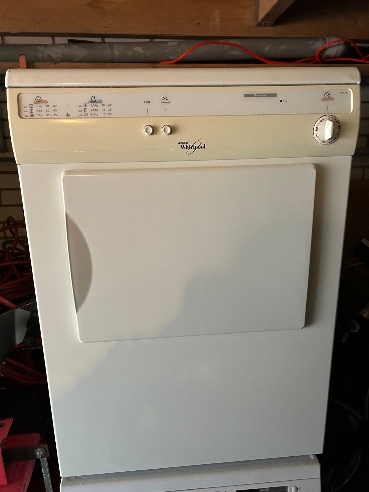 Whirlpool droger - Goede staat, Ophalen, 6 tot 8 kg, Gebruikt, Luchtafvoer