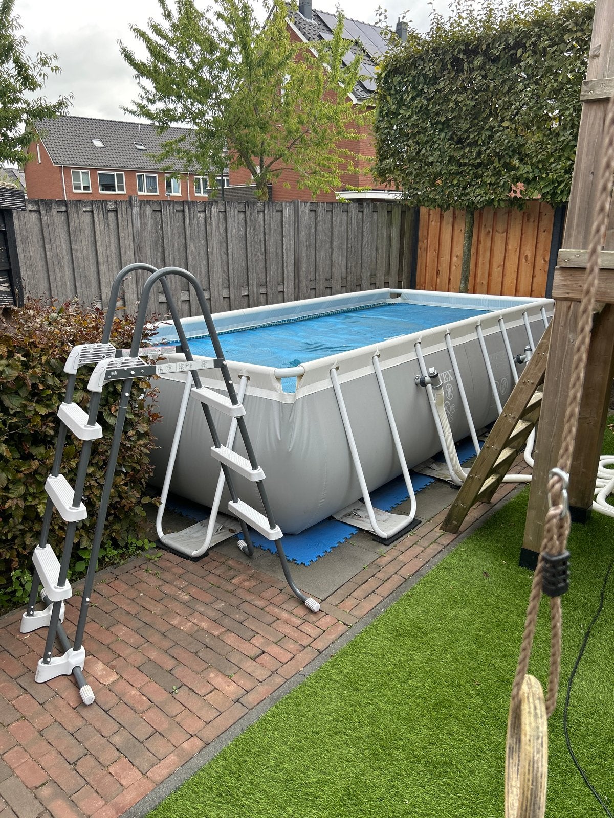 Intex Opzetzwembad Rechthoekig met Trap, Ophalen, Gebruikt, 200 tot 300 cm, 80 tot 120 cm