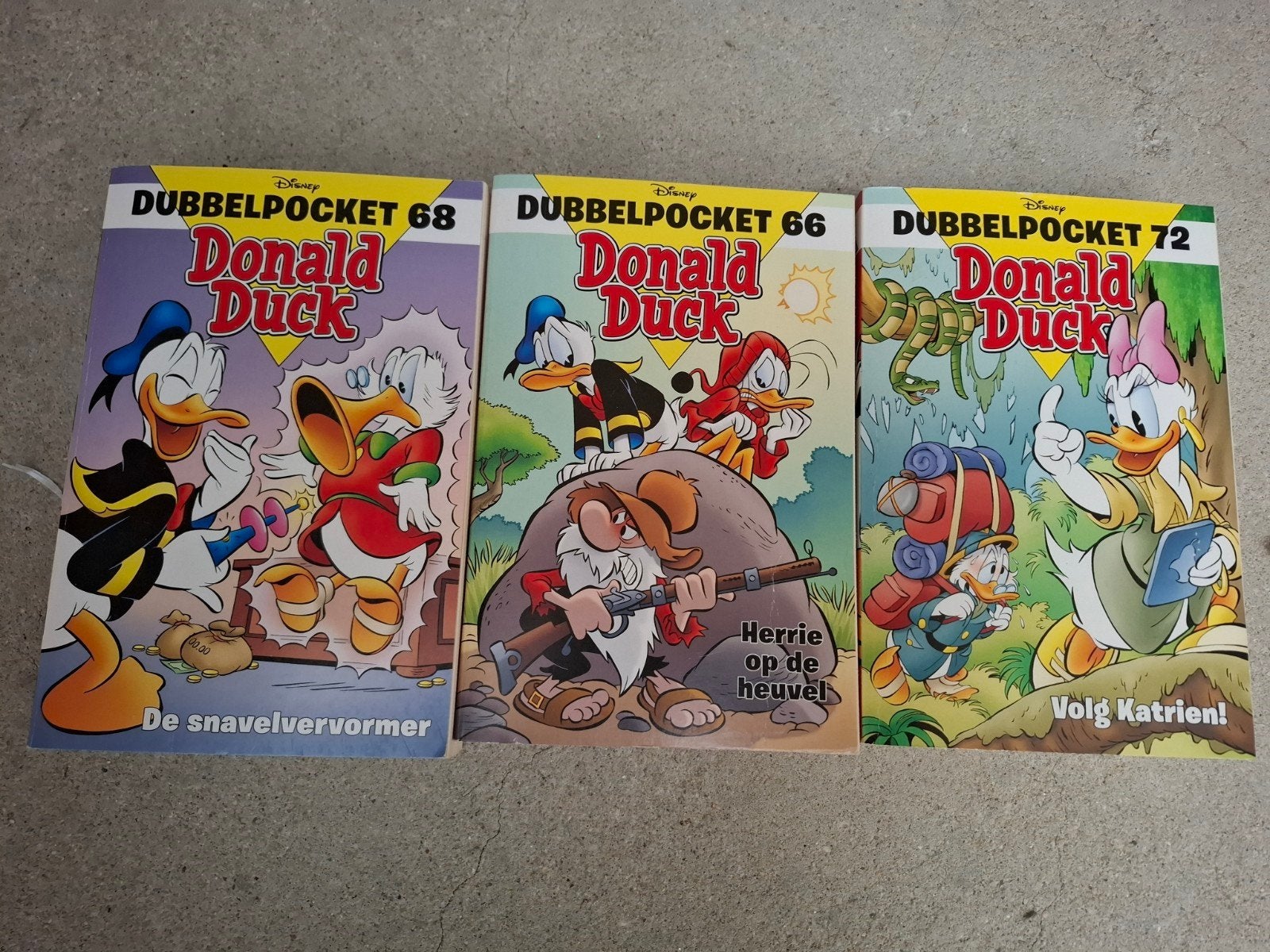 Donald Duck Dubbelpocket 66, 68, 72 - Set van 3, Meerdere stripboeken, Ophalen of Verzenden, Gelezen, Walt Disney