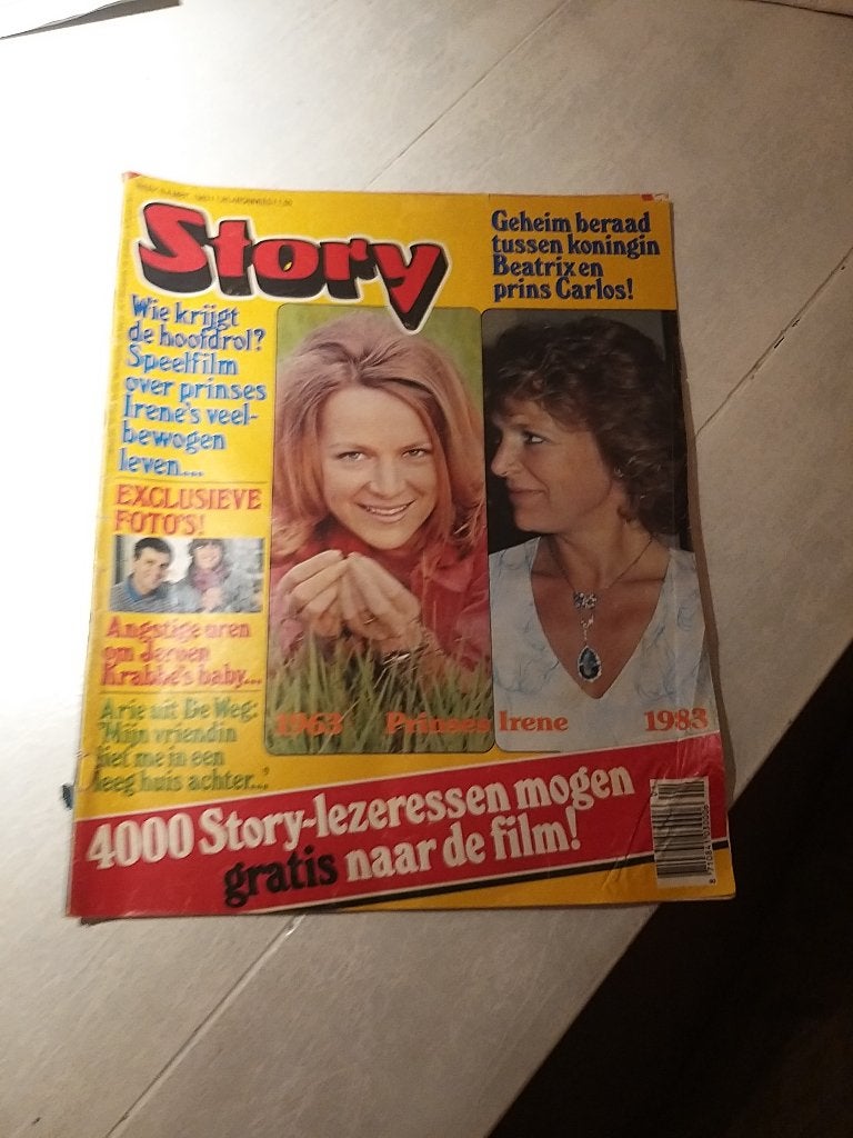 Story 1983 maart. Prinses Irene enz.geheim betaald koningin, Verzamelen, Ophalen of Verzenden, 1980 tot heden, Nederland, Tijdschrift
