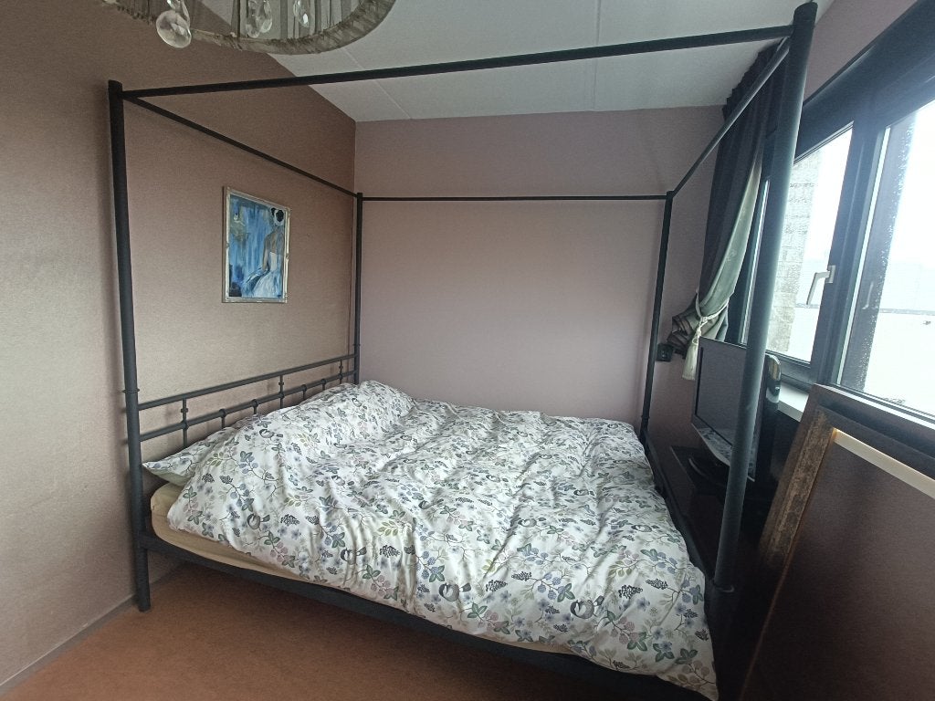 Hemelbed, Ophalen, Gebruikt, Zwart, Tweepersoons