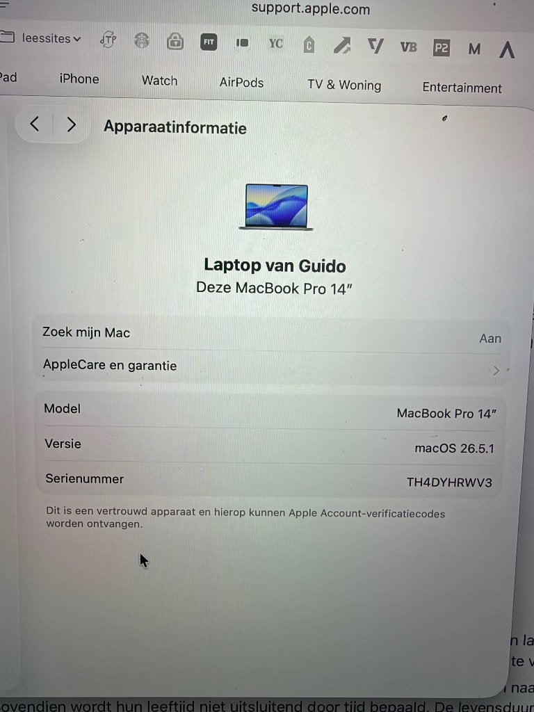 Foto 8 van MacBook Pro 14 inch M1 Pro 16GB RAM 512GB SSD