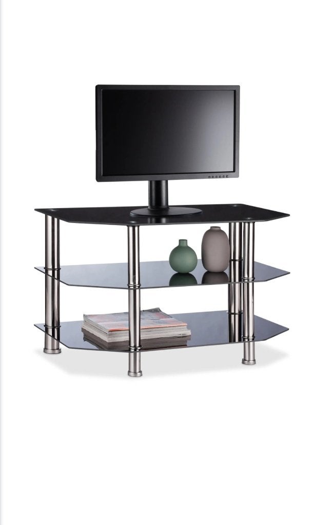 TV/stereo meubel van glas, Ophalen, 50 tot 100 cm, Minder dan 100 cm, Modern