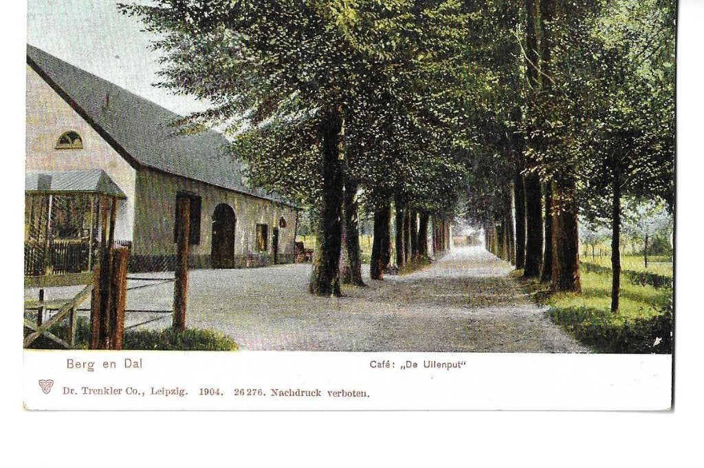berg en dal  groesbeek  café de uilenput  trenkler 1904, Verzamelen, Ansichtkaarten | Nederland, Verzenden, Voor 1920, Ongelopen