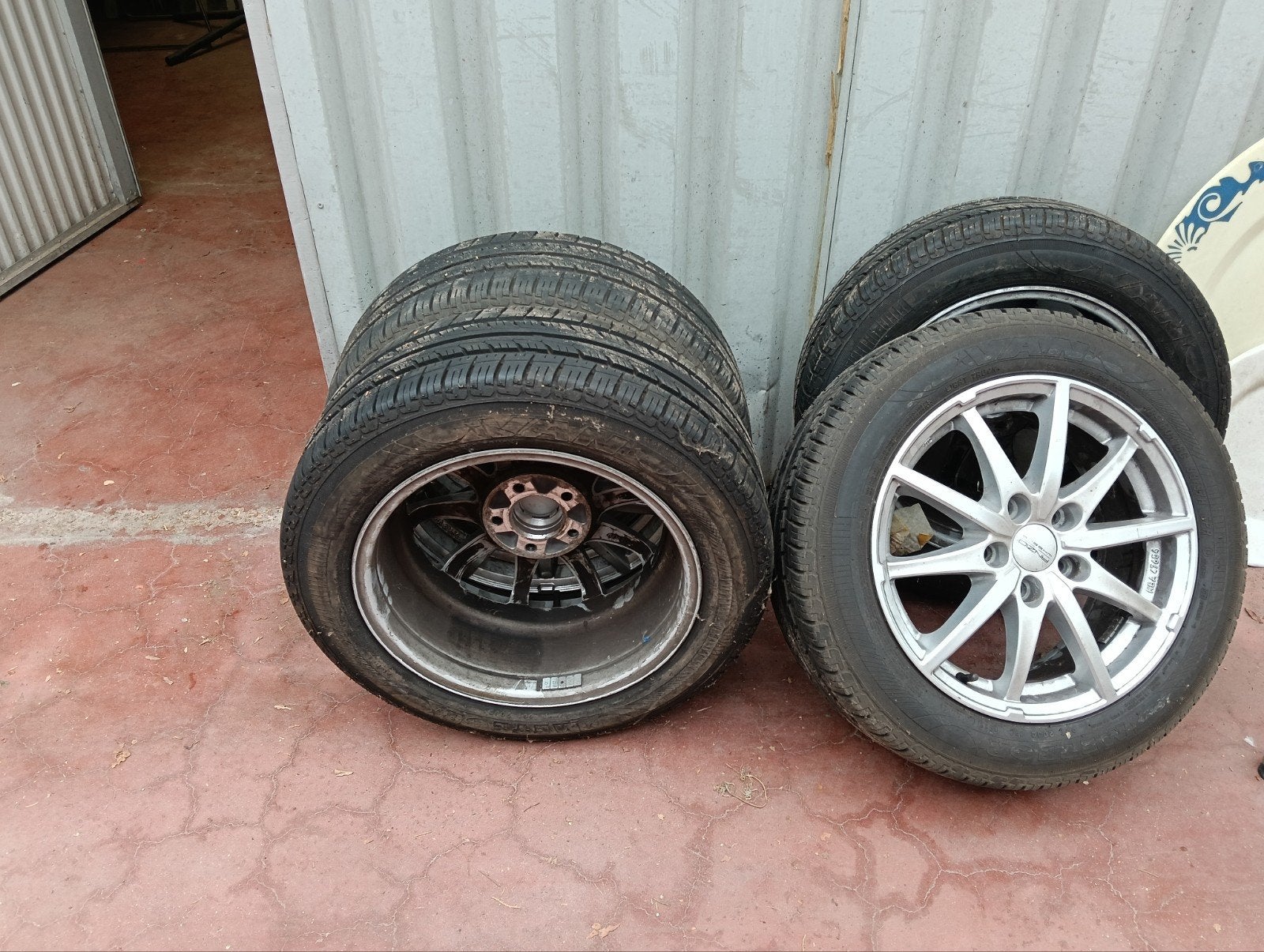 Set van 4 VAN Light Truck banden met velgen 195/60R16, Ophalen, 16 inch, Banden en Velgen, All Season