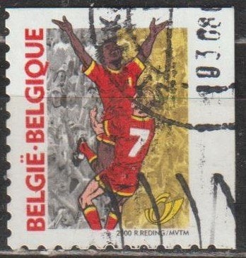 4081. Belgie 2945 gest. EK Voetbal, Ophalen of Verzenden, Gestempeld