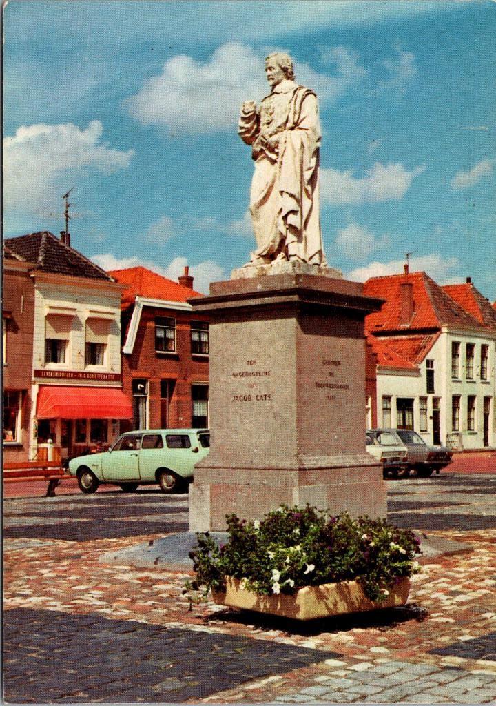 Brouwershaven - Standbeeld J. Cats, Verzenden, 1960 tot 1980, Ongelopen, Zeeland