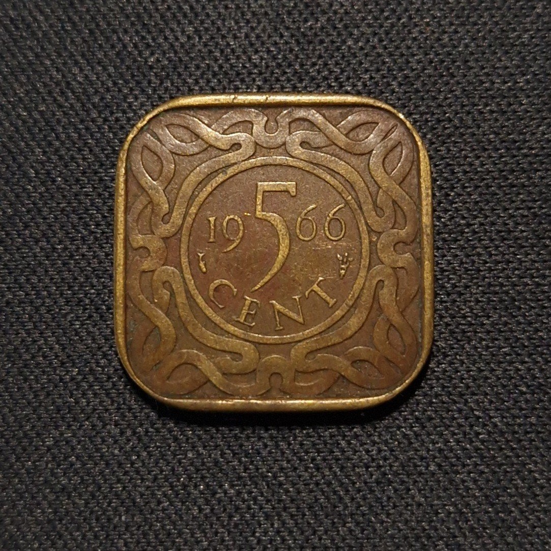 Suriname 5 cent 1966 medailleslag, Postzegels en Munten, Munten | Nederland, Verzenden, Koningin Juliana, 5 cent, Losse munt