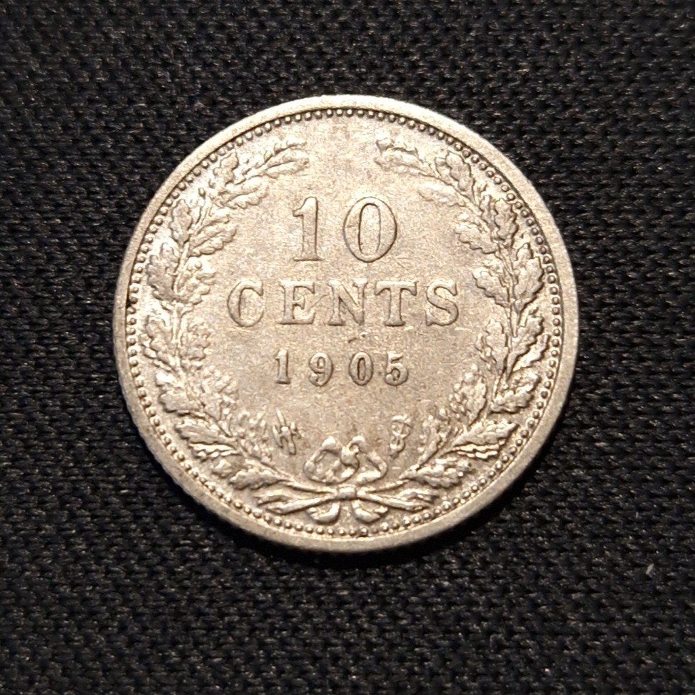 10 cent 1905, Verzenden, Zilver, 10 cent, Koningin Wilhelmina