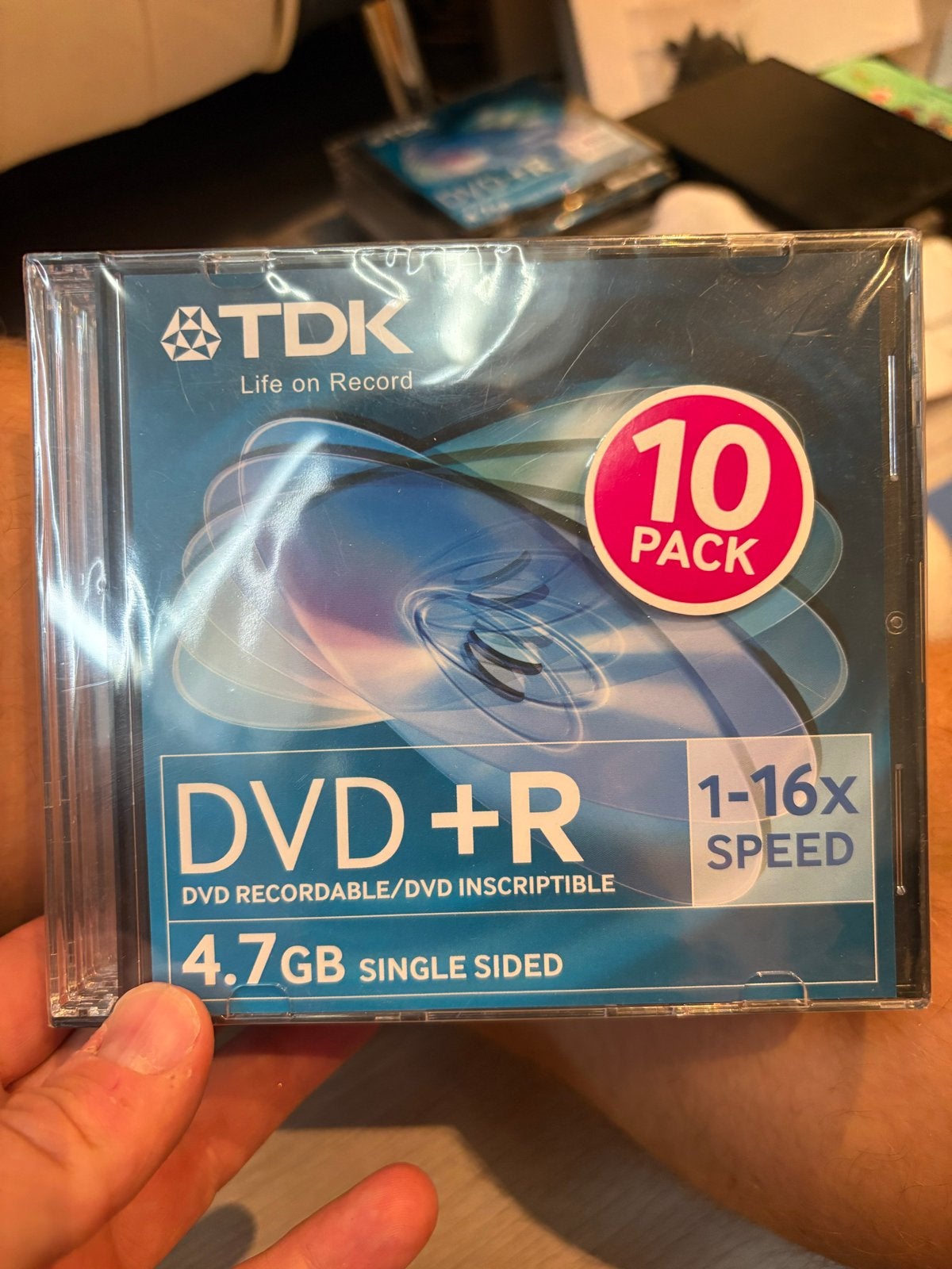 TDK DVD+R 4.7GB 1-16x Speed - 10-pack (Nieuw), Ophalen of Verzenden, Nieuw, Dvd