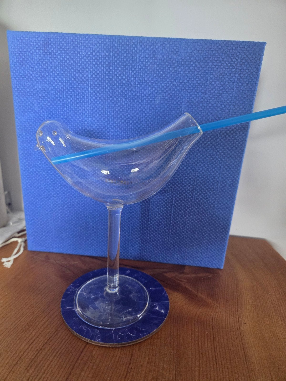Uniek Glazen Vogel Cocktailglas - Bloemenvaasje, Ophalen, Zo goed als nieuw, Overige typen