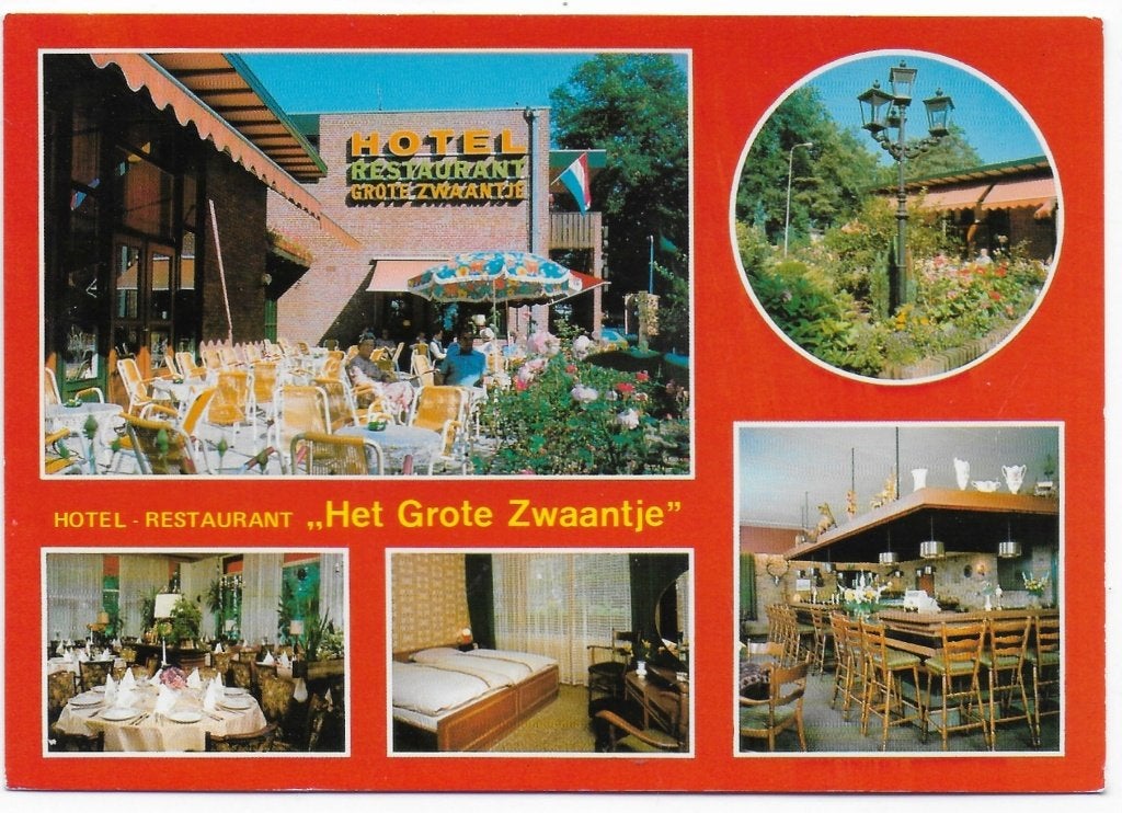 De Lutte Hotel het grote Zwaantje ansichtkaart ( B2582), Ophalen of Verzenden, 1980 tot heden, Gelopen