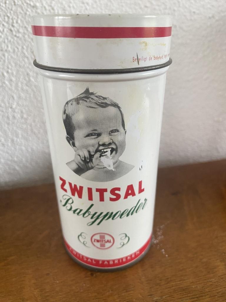 Vintage Zwitsal Baby Poeder Blikje, Ophalen of Verzenden, Gebruikt, Verpakking