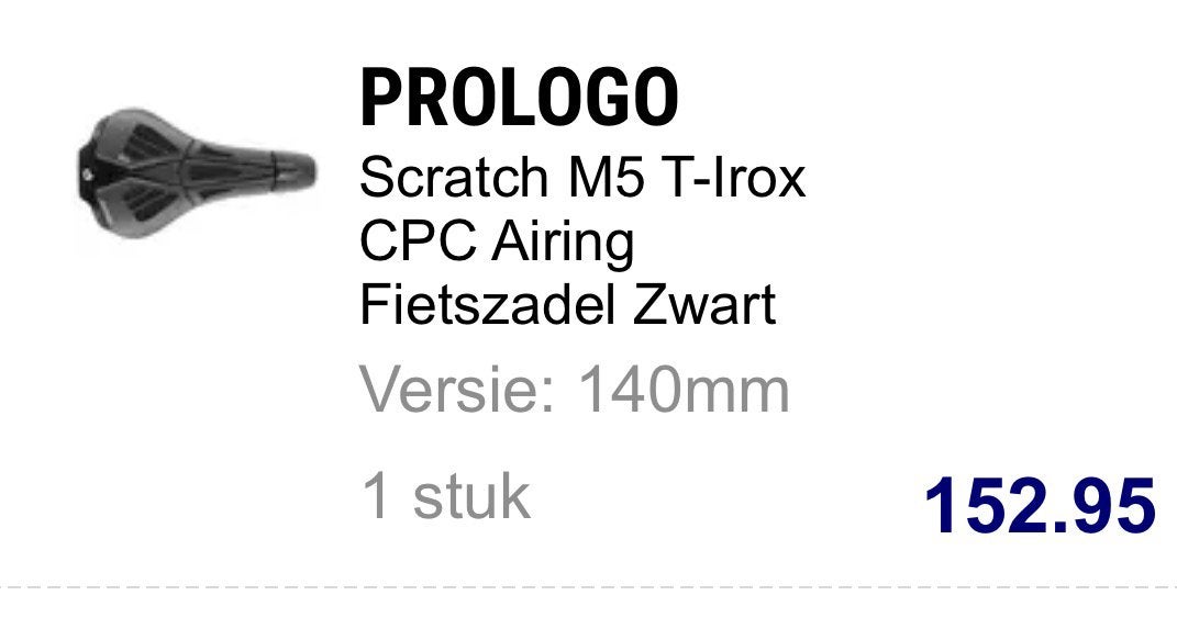 Prologo zadel scratch m5 . Gekocht bij futurumshop.