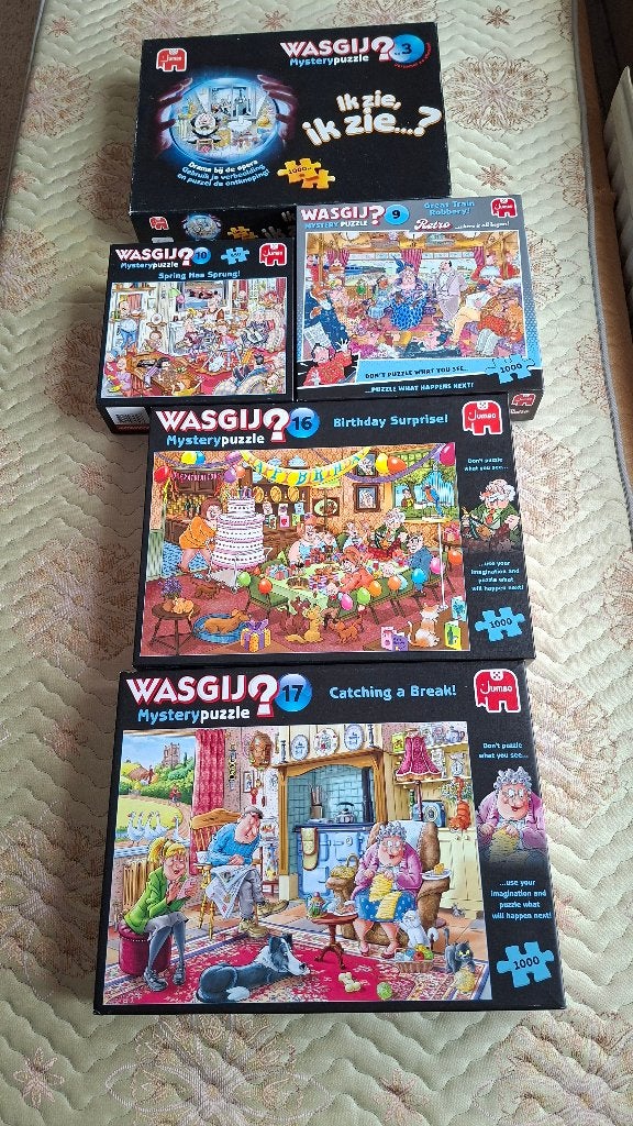 Te koop Legpuzzels van Was Gij en Jan van Haasteren, Hobby en Vrije tijd, Ophalen, 500 t/m 1500 stukjes, Zo goed als nieuw, Legpuzzel
