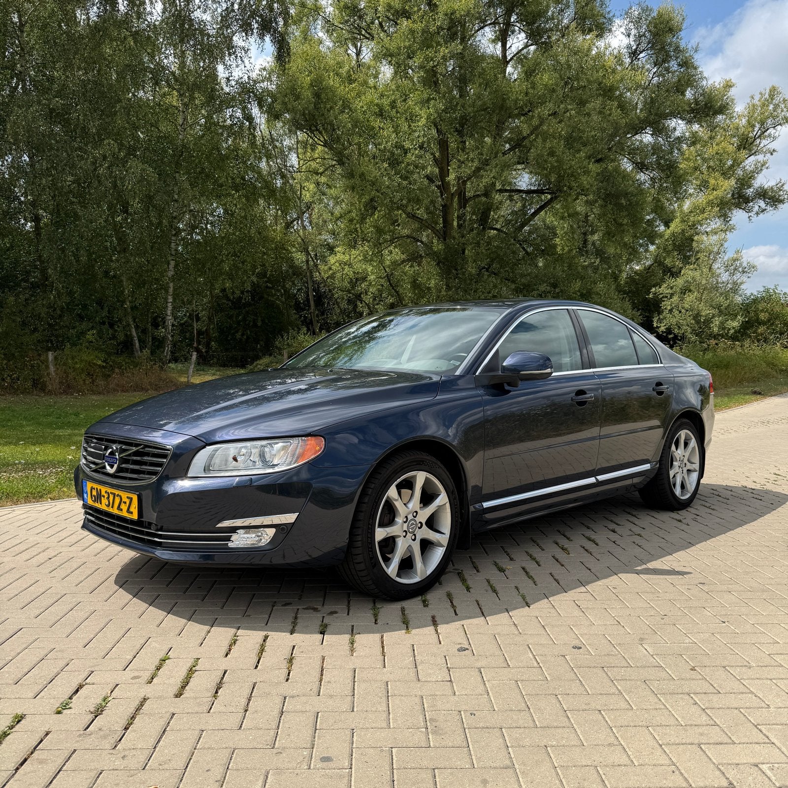 Volvo S80 T5 Executive Automaat 2014 Blauw (ex-koninklijk), Auto's, Volvo, Traction-control, 1800 kg, Zwart, 4 cilinders