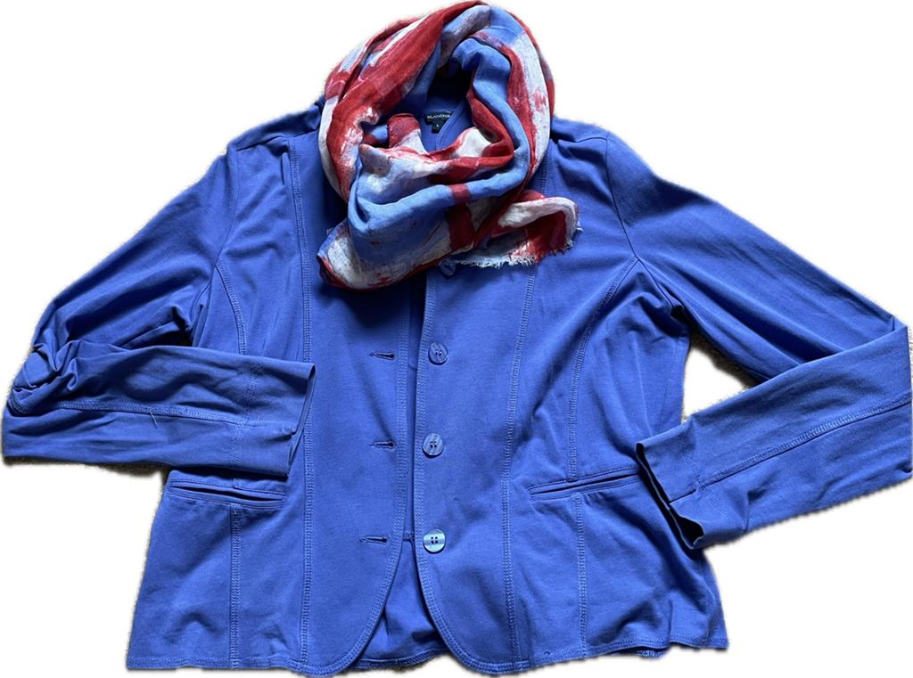 Jasje Purdey, Kleding | Dames, Verzenden, Zo goed als nieuw, Maat 38/40 (M), Blauw