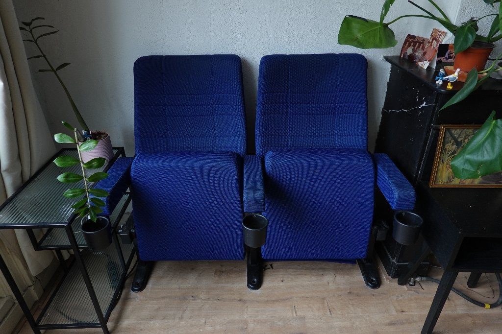Double cinema seats, Ophalen, Minder dan 75 cm, Tweepersoons, Rechte bank