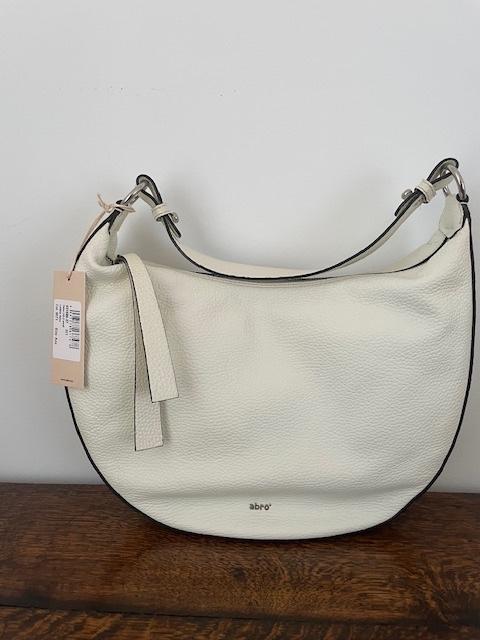 Abro handtas hobo ADRIA LULU small, wit, leder, Ophalen of Verzenden, Zo goed als nieuw, Wit, Handtas