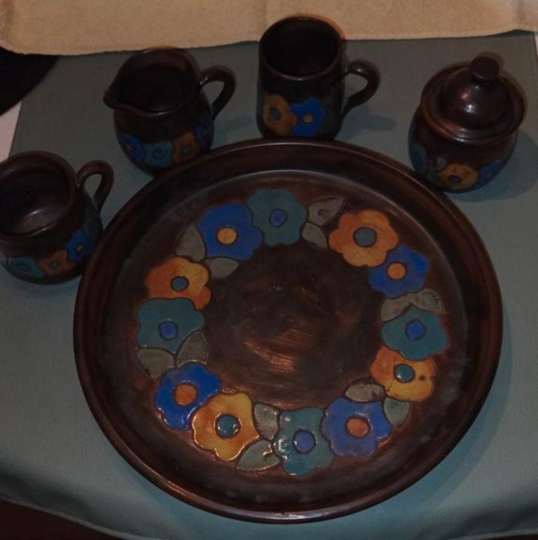 Vintage Keramiek Servies Henk Potters Oisterwijk Jaren '70, Ophalen of Verzenden