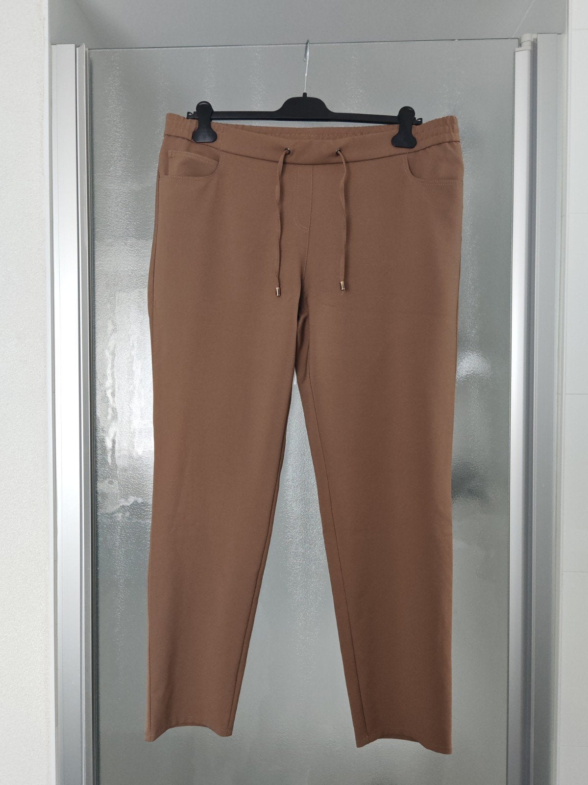 Bruine Frank Walder Brenda broek maat 48, Bruin, Maat 46/48 (XL) of groter, Ophalen of Verzenden, Zo goed als nieuw