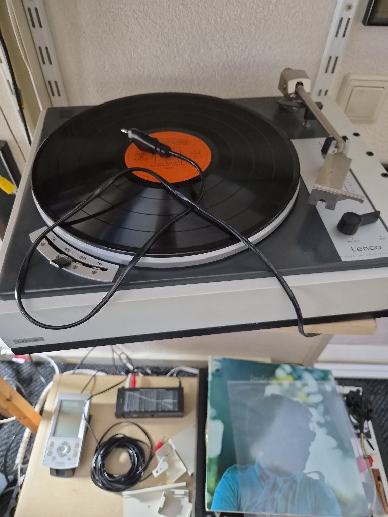 Vintage Lenco L70 platenspeler (Switzerland) + Shure element, Ophalen, Gebruikt, Platenspeler, Overige merken