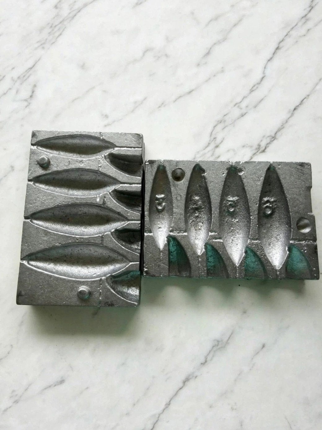 Lood Gietmal 4-vaks 50g Torpedo - 1 stuk, Ophalen of Verzenden, Gebruikt, Dobber of Lood