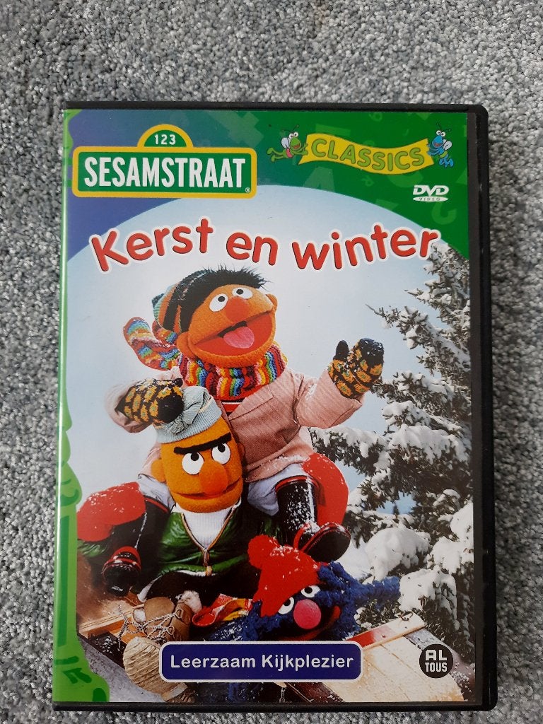 Sesamstraat Bert en Ernie - Kerst en Winter - DVD, Alle leeftijden, Tv-serie, Zo goed als nieuw, Educatief