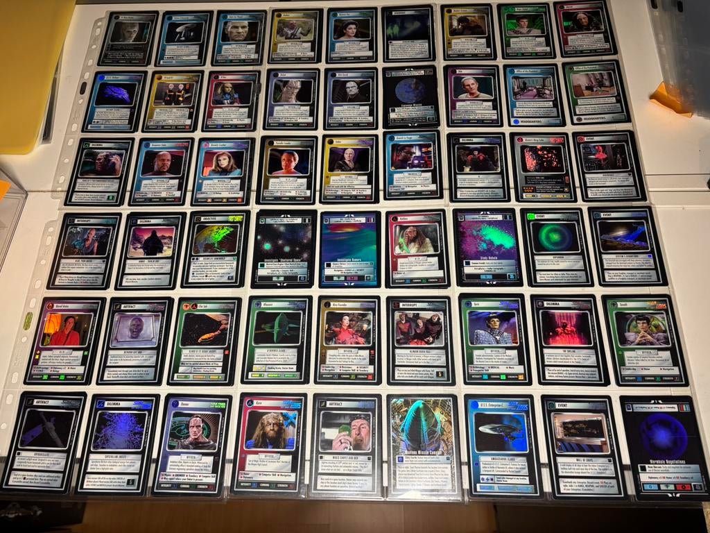 Star Trek CCG Reflections complete set, Ophalen of Verzenden, Zo goed als nieuw, Meerdere kaarten, Foil