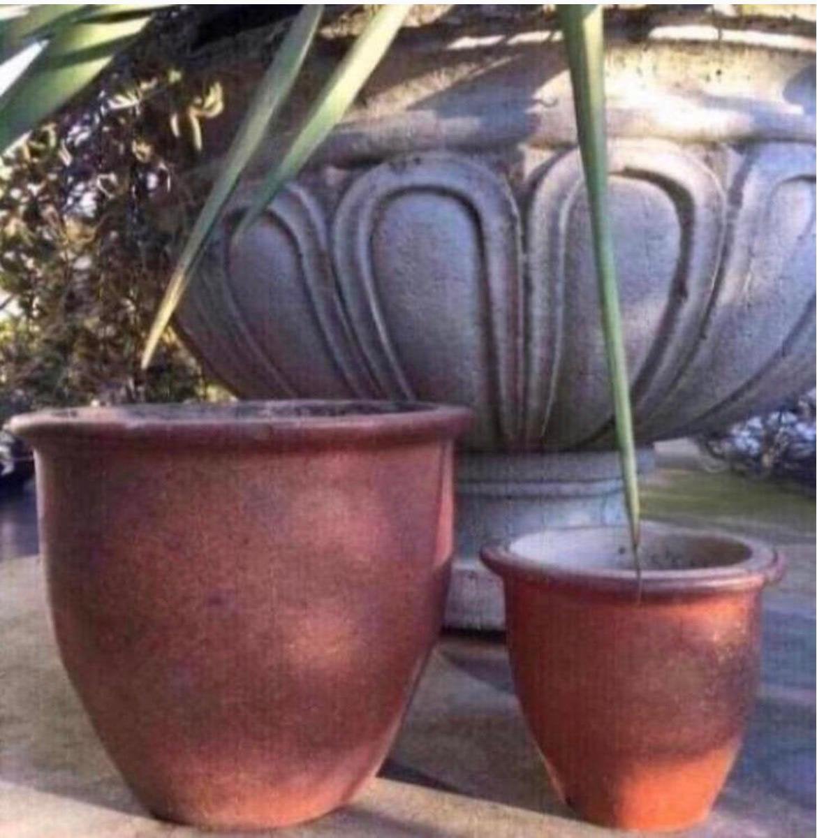 Oud Hollandse kwaliteit terracotta bloempotten diverse maten, Tuin en Terras, Bloempotten, Ophalen, Rond, Zo goed als nieuw, Balkon