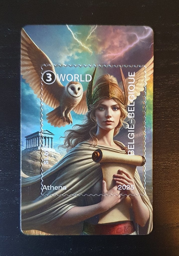 Belgie 2025 Athena Mythologie Crypto - NFT kleur Blauw pf, Verzenden, Frankeerzegel, Zonder stempel, Postfris