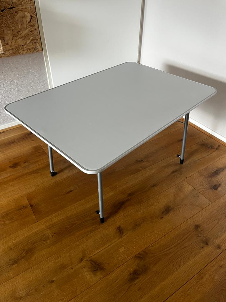 Campingtafel in hoogte verstelbaar 100x70, Caravans en Kamperen, Ophalen, Gebruikt, Campingtafel
