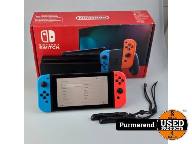 Nintendo Switch V2 Red / Blue in Nette staat