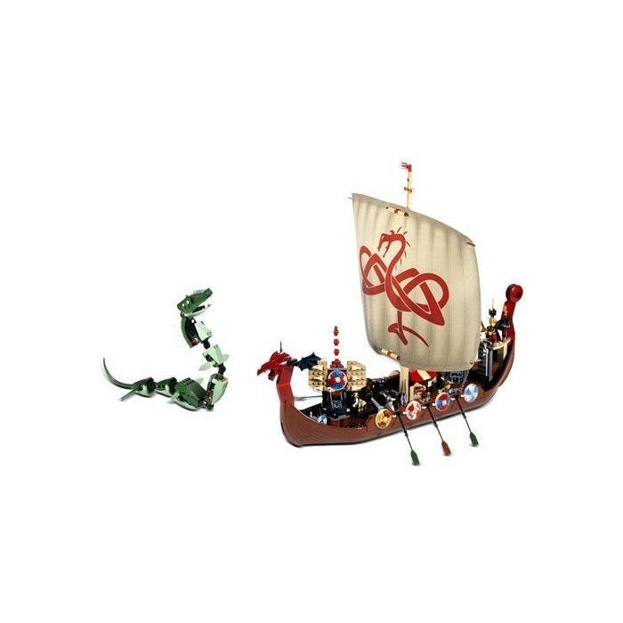 7018 LEGO Vikings Ship Challenges The Midgard Serpent, Kinderen en Baby's, Gebruikt, Overige thema's, Lego, Ophalen of Verzenden