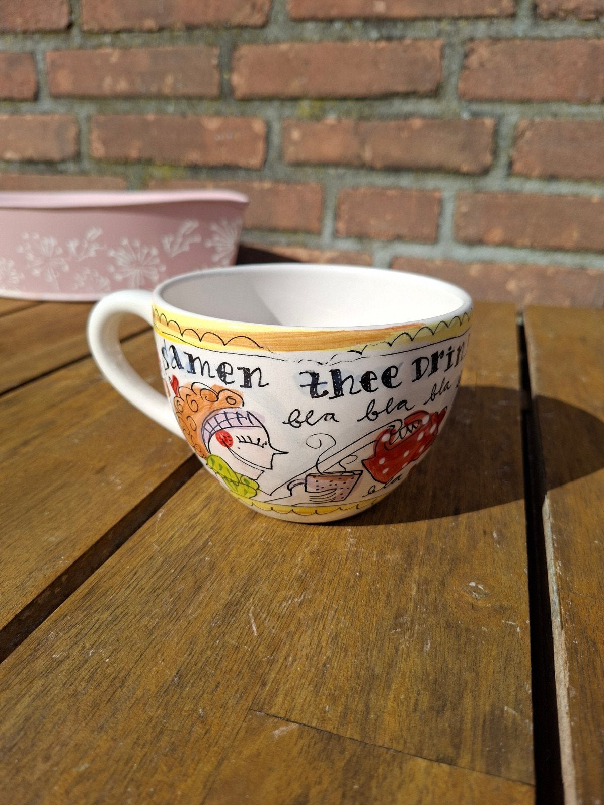 Blond Amsterdam theekop, Ophalen of Verzenden, Zo goed als nieuw, Kop(pen) en/of Schotel(s), Aardewerk