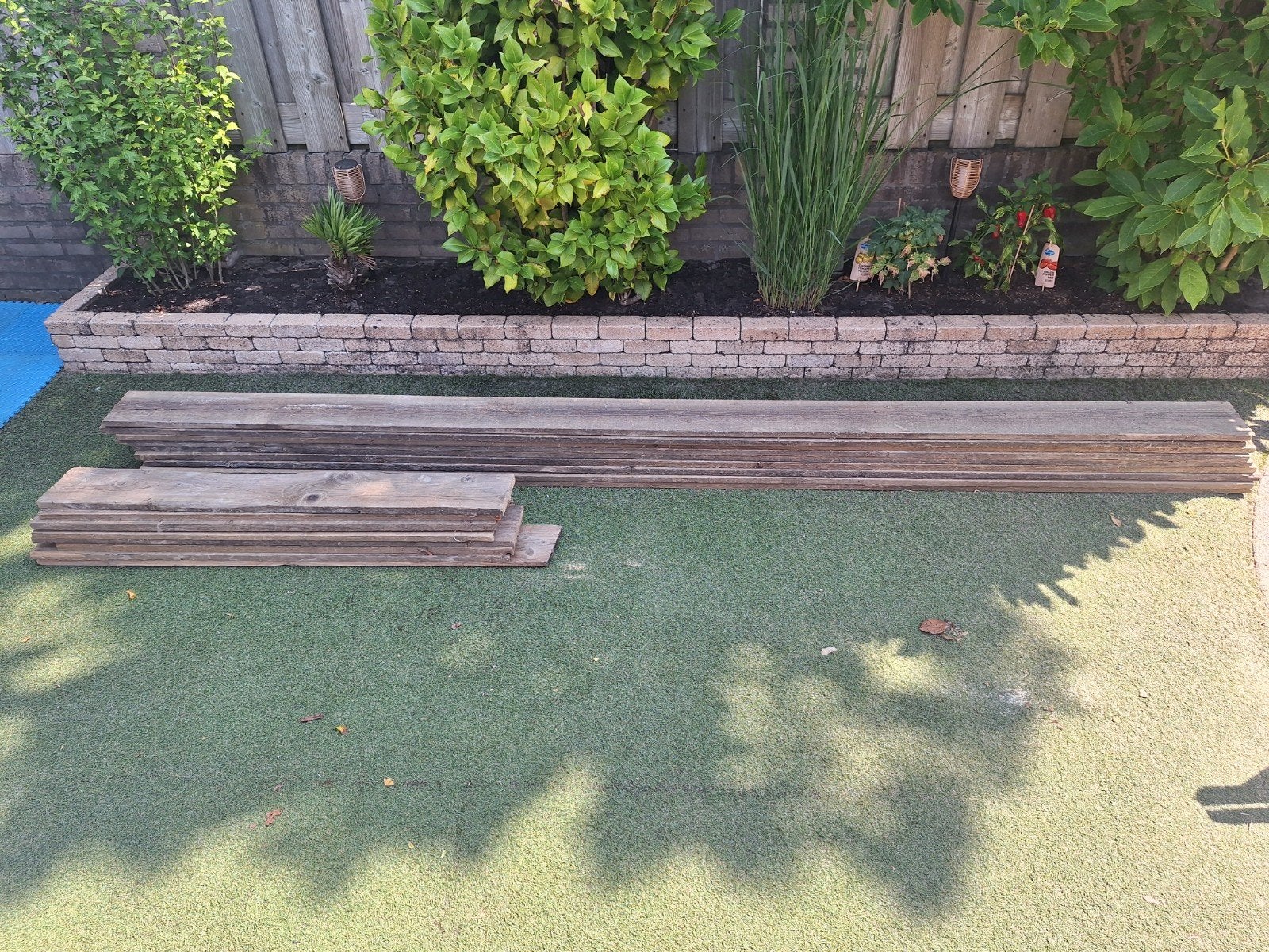 Tuinhout, Ophalen, 250 cm of meer, Planken