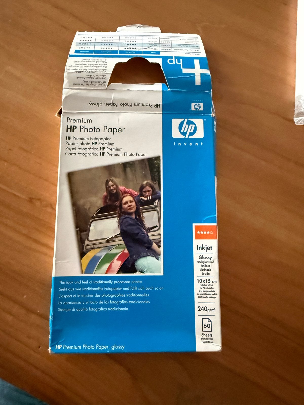 HP Premium Fotopapier Glanzend 10x15 cm 240g/m² (60 vellen), Nieuw, Glanzend, Ophalen of Verzenden, 10 x 15 cm