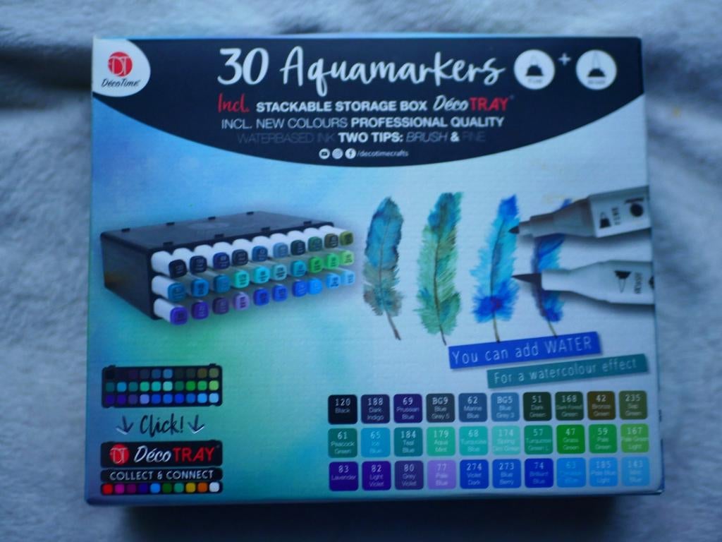 30 Aquamarkers met DecoTray - Nieuw in doos, Ophalen of Verzenden, Nieuw, Potlood of Stift