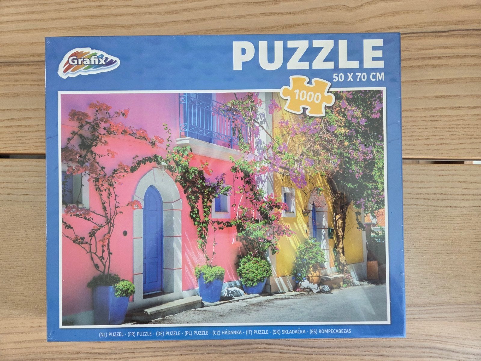 Grafix puzzel 1000 stukjes - Roze huis - NIEUW!!!, Ophalen of Verzenden, 500 t/m 1500 stukjes, Nieuw, Legpuzzel