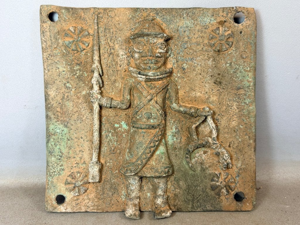 260715 - Afrikaans Benin bronze plaque - Nigeria., Ophalen of Verzenden
