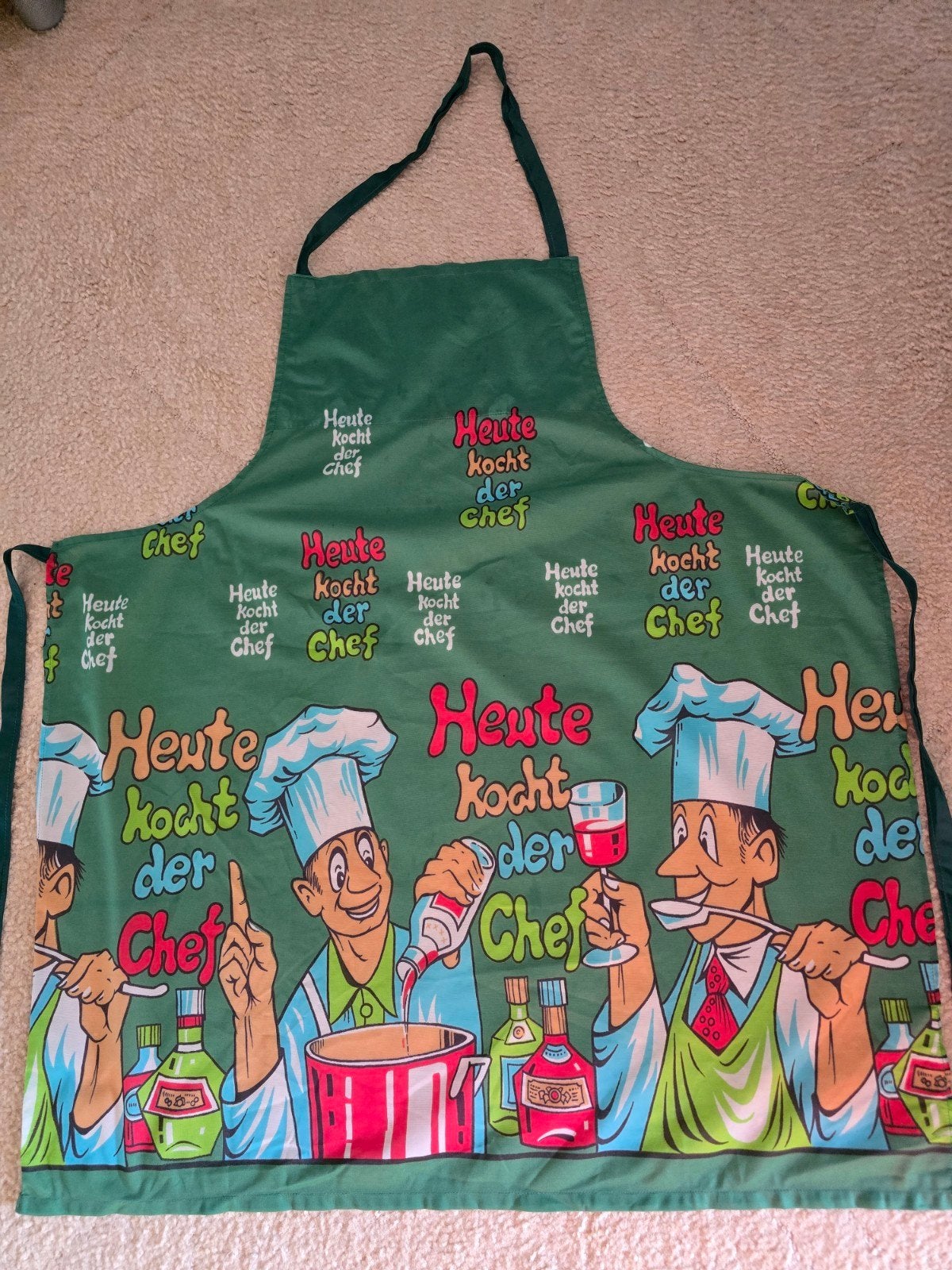 Uniek vintage keukenschort / bbq- schort–Hongarije jaren '70, Ophalen of Verzenden