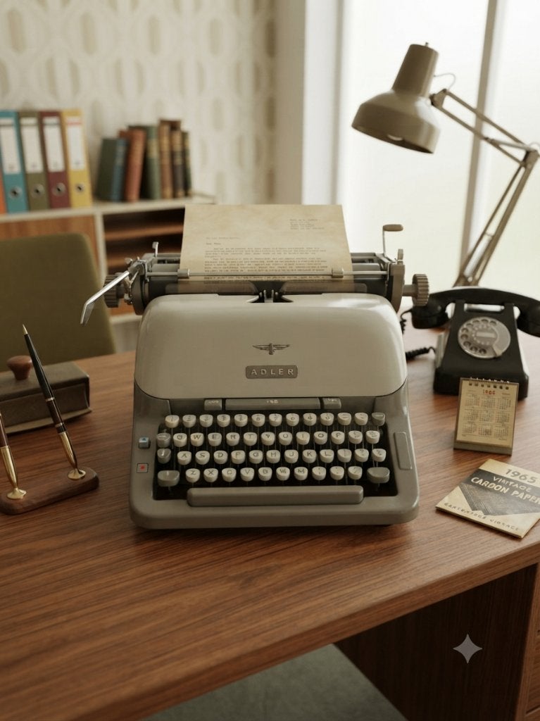 In top conditie! Vintage typemachine schrijfmachine ADLER, Ophalen, Zo goed als nieuw